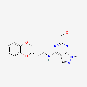 N-[2-(2,3-dihydro-1,4-benzodioxin-2-yl)ethyl]-6-(methoxymethyl)-1-methyl-1H-pyrazolo[3,4-d]pyrimidin-4-amine