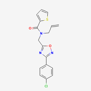 molecular formula C17H14ClN3O2S B5259561 N-allyl-N-{[3-(4-chlorophenyl)-1,2,4-oxadiazol-5-yl]methyl}-2-thiophenecarboxamide 