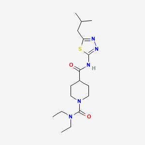 molecular formula C17H29N5O2S B5259568 N~1~,N~1~-diethyl-N~4~-(5-isobutyl-1,3,4-thiadiazol-2-yl)-1,4-piperidinedicarboxamide 