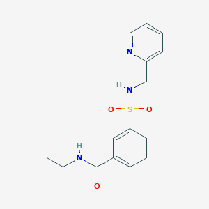 N-isopropyl-2-methyl-5-{[(2-pyridinylmethyl)amino]sulfonyl}benzamide