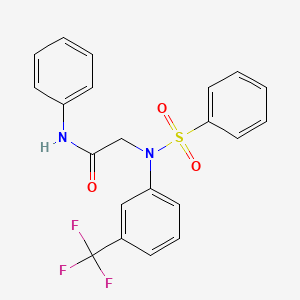 2-[Benzenesulfonyl-(3-trifluoromethyl-phenyl)-amino]-N-phenyl-acetamide