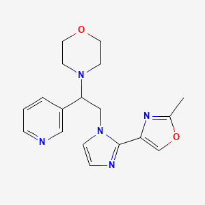 molecular formula C18H21N5O2 B5259639 4-{2-[2-(2-methyl-1,3-oxazol-4-yl)-1H-imidazol-1-yl]-1-pyridin-3-ylethyl}morpholine 