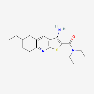 3-amino-N,N,6-triethyl-5,6,7,8-tetrahydrothieno[2,3-b]quinoline-2-carboxamide