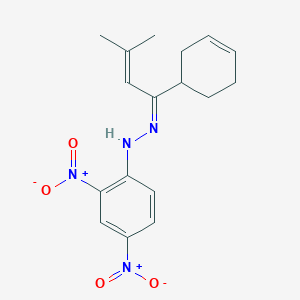 molecular formula C17H20N4O4 B5259653 1-(3-cyclohexen-1-yl)-3-methyl-2-buten-1-one (2,4-dinitrophenyl)hydrazone 