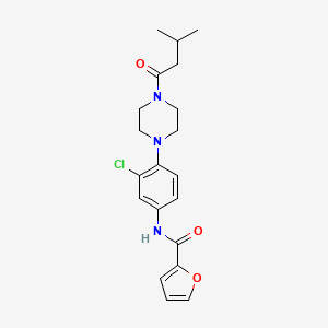 N-{3-chloro-4-[4-(3-methylbutanoyl)-1-piperazinyl]phenyl}-2-furamide