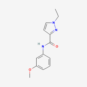 molecular formula C13H15N3O2 B5259682 1-ethyl-N-(3-methoxyphenyl)-1H-pyrazole-3-carboxamide 