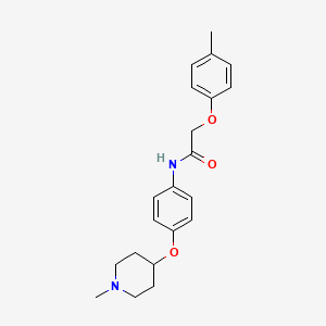 molecular formula C21H26N2O3 B5259699 2-(4-methylphenoxy)-N-{4-[(1-methyl-4-piperidinyl)oxy]phenyl}acetamide 