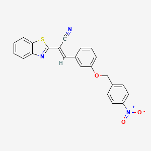 2-(1,3-benzothiazol-2-yl)-3-{3-[(4-nitrobenzyl)oxy]phenyl}acrylonitrile