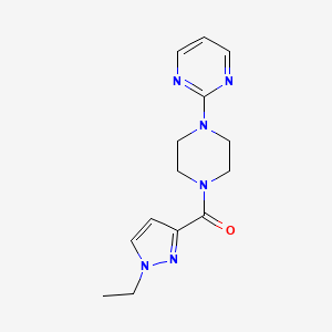 2-{4-[(1-ethyl-1H-pyrazol-3-yl)carbonyl]-1-piperazinyl}pyrimidine