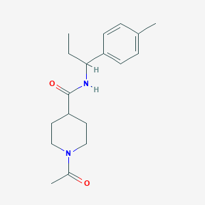 1-acetyl-N-[1-(4-methylphenyl)propyl]-4-piperidinecarboxamide