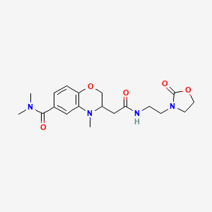 N,N,4-trimethyl-3-(2-oxo-2-{[2-(2-oxo-1,3-oxazolidin-3-yl)ethyl]amino}ethyl)-3,4-dihydro-2H-1,4-benzoxazine-6-carboxamide