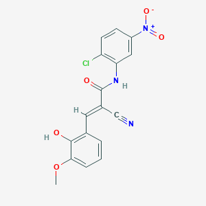 N-(2-chloro-5-nitrophenyl)-2-cyano-3-(2-hydroxy-3-methoxyphenyl)acrylamide