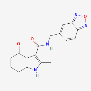 N-(2,1,3-benzoxadiazol-5-ylmethyl)-2-methyl-4-oxo-4,5,6,7-tetrahydro-1H-indole-3-carboxamide