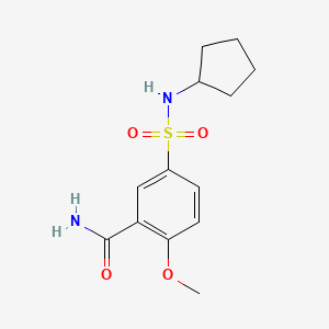 5-[(cyclopentylamino)sulfonyl]-2-methoxybenzamide