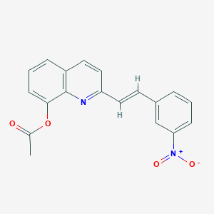 2-[2-(3-nitrophenyl)vinyl]-8-quinolinyl acetate