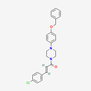 1-[4-(benzyloxy)phenyl]-4-[3-(4-chlorophenyl)acryloyl]piperazine