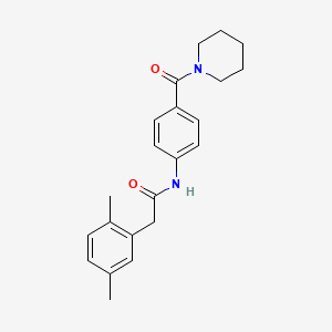 2-(2,5-dimethylphenyl)-N-[4-(1-piperidinylcarbonyl)phenyl]acetamide