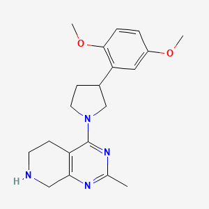 molecular formula C20H26N4O2 B5259845 4-[3-(2,5-dimethoxyphenyl)pyrrolidin-1-yl]-2-methyl-5,6,7,8-tetrahydropyrido[3,4-d]pyrimidine 