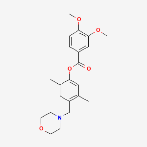 2,5-dimethyl-4-(morpholin-4-ylmethyl)phenyl 3,4-dimethoxybenzoate