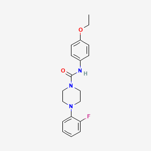 molecular formula C19H22FN3O2 B5259858 N-(4-ethoxyphenyl)-4-(2-fluorophenyl)-1-piperazinecarboxamide 