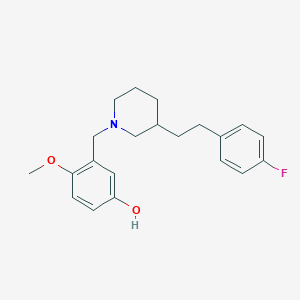 3-({3-[2-(4-fluorophenyl)ethyl]-1-piperidinyl}methyl)-4-methoxyphenol