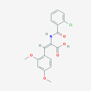 2-[(2-chlorobenzoyl)amino]-3-(2,4-dimethoxyphenyl)acrylic acid