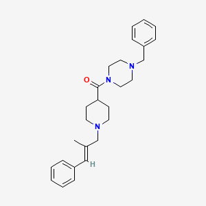 molecular formula C27H35N3O B5259880 (4-benzylpiperazin-1-yl)-[1-[(E)-2-methyl-3-phenylprop-2-enyl]piperidin-4-yl]methanone 