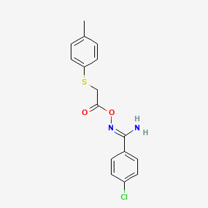 4-chloro-N'-({[(4-methylphenyl)thio]acetyl}oxy)benzenecarboximidamide