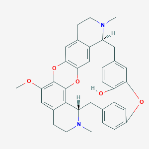 molecular formula C35H34N2O5 B052599 氧棘烷-12'-醇，6',7-环氧-6-甲氧基-2,2'-二甲基-，(1'α)- CAS No. 26279-88-9