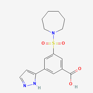 3-(azepan-1-ylsulfonyl)-5-(1H-pyrazol-3-yl)benzoic acid