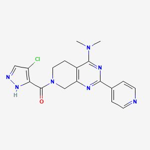 7-[(4-chloro-1H-pyrazol-3-yl)carbonyl]-N,N-dimethyl-2-(4-pyridinyl)-5,6,7,8-tetrahydropyrido[3,4-d]pyrimidin-4-amine