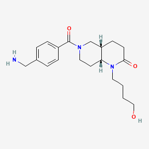 molecular formula C20H29N3O3 B5259914 rel-(4aS,8aR)-6-[4-(aminomethyl)benzoyl]-1-(4-hydroxybutyl)octahydro-1,6-naphthyridin-2(1H)-one hydrochloride 