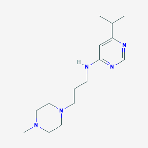 molecular formula C15H27N5 B5259925 6-isopropyl-N-[3-(4-methylpiperazin-1-yl)propyl]pyrimidin-4-amine 