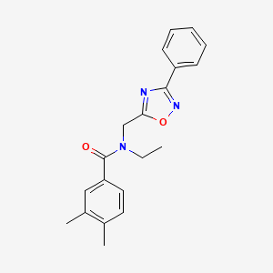 N-ethyl-3,4-dimethyl-N-[(3-phenyl-1,2,4-oxadiazol-5-yl)methyl]benzamide