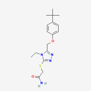 2-({5-[(4-tert-butylphenoxy)methyl]-4-ethyl-4H-1,2,4-triazol-3-yl}thio)acetamide