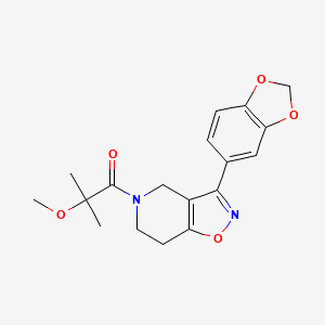 molecular formula C18H20N2O5 B5259962 3-(1,3-benzodioxol-5-yl)-5-(2-methoxy-2-methylpropanoyl)-4,5,6,7-tetrahydroisoxazolo[4,5-c]pyridine 