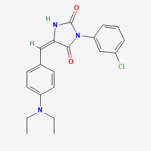 molecular formula C20H20ClN3O2 B5259978 3-(3-chlorophenyl)-5-[4-(diethylamino)benzylidene]-2,4-imidazolidinedione 