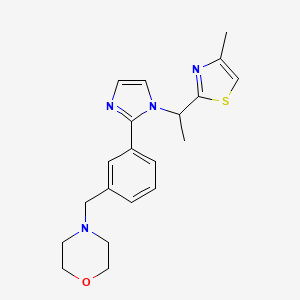 4-(3-{1-[1-(4-methyl-1,3-thiazol-2-yl)ethyl]-1H-imidazol-2-yl}benzyl)morpholine