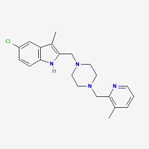 5-chloro-3-methyl-2-({4-[(3-methyl-2-pyridinyl)methyl]-1-piperazinyl}methyl)-1H-indole