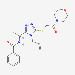 N-{1-[5-{[2-(morpholin-4-yl)-2-oxoethyl]sulfanyl}-4-(prop-2-en-1-yl)-4H-1,2,4-triazol-3-yl]ethyl}benzamide