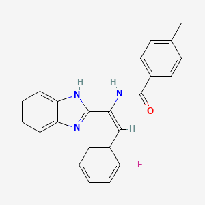 N-[1-(1H-benzimidazol-2-yl)-2-(2-fluorophenyl)vinyl]-4-methylbenzamide