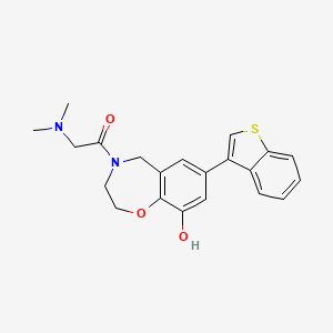 7-(1-benzothien-3-yl)-4-(N,N-dimethylglycyl)-2,3,4,5-tetrahydro-1,4-benzoxazepin-9-ol