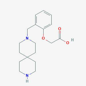 molecular formula C18H26N2O3 B5260081 [2-(3,9-diazaspiro[5.5]undec-3-ylmethyl)phenoxy]acetic acid 