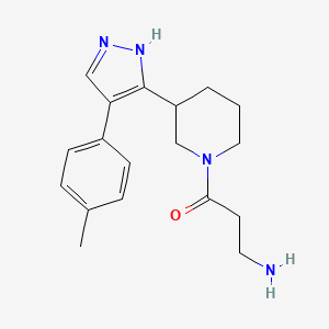 (3-{3-[4-(4-methylphenyl)-1H-pyrazol-5-yl]piperidin-1-yl}-3-oxopropyl)amine