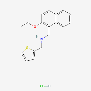 N-[(2-ethoxynaphthalen-1-yl)methyl]-1-thiophen-2-ylmethanamine;hydrochloride