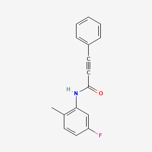 molecular formula C16H12FNO B5260109 N-(5-fluoro-2-methylphenyl)-3-phenylprop-2-ynamide 