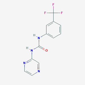 molecular formula C12H9F3N4O B5260116 1-Pyrazin-2-yl-3-[3-(trifluoromethyl)phenyl]urea 