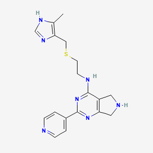 N-[2-[(5-methyl-1H-imidazol-4-yl)methylsulfanyl]ethyl]-2-pyridin-4-yl-6,7-dihydro-5H-pyrrolo[3,4-d]pyrimidin-4-amine