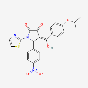 3-hydroxy-4-(4-isopropoxybenzoyl)-5-(4-nitrophenyl)-1-(1,3-thiazol-2-yl)-1,5-dihydro-2H-pyrrol-2-one