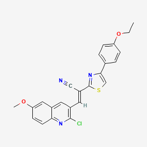 3-(2-chloro-6-methoxy-3-quinolinyl)-2-[4-(4-ethoxyphenyl)-1,3-thiazol-2-yl]acrylonitrile